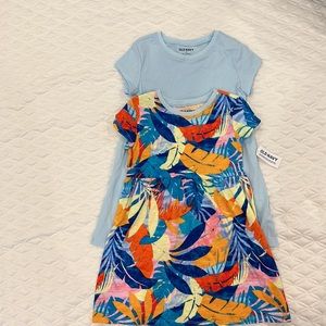 NWT Old Navy summer tropical short sleeved dresses - 2 pack